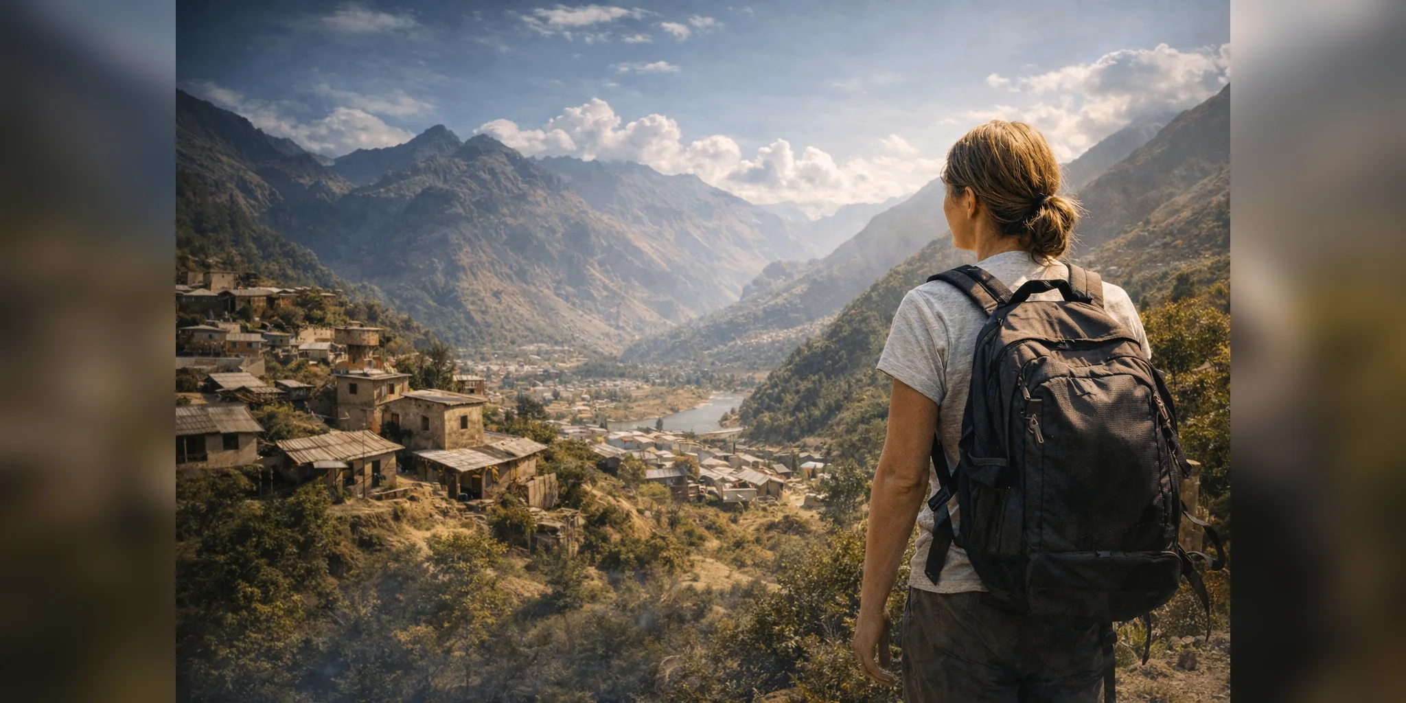 Field mission photo showing volunteers working in a mountainous region.